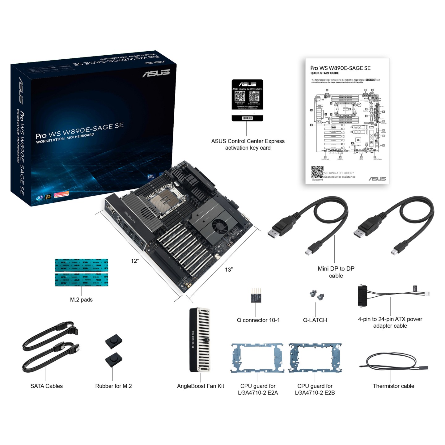 ASUS PRO WS W890E-SAGE SE (INTEL.4710.DDR5.EBB) — Buy in Cyprus with Fast Delivery
