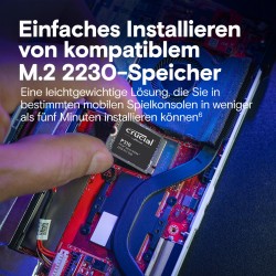 Crucial P310 1TB M.2 2230 NVMe PCIe Gen4 x4 SSD - 7100 MB/s Read, 6000 MB/s Write, 5-Year Warranty (Boxed)