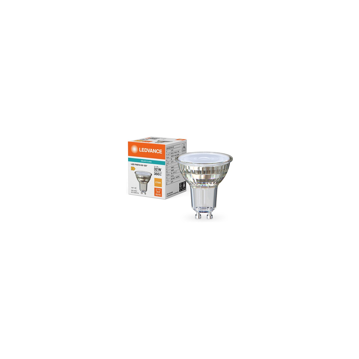 Osram LED PAR16 50 120° P 3.1W 827 GU10 LED-Reflektorlampen PAR16 mit Retrofit-Ste — Buy in Cyprus with Fast Delivery