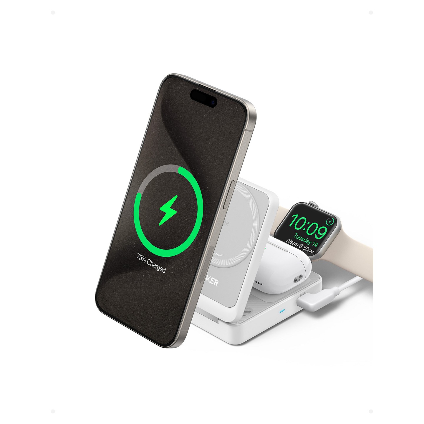 Anker MagGo Wireless Charger 15W 3-in-1 Ladestation — Buy in Cyprus with Fast Delivery