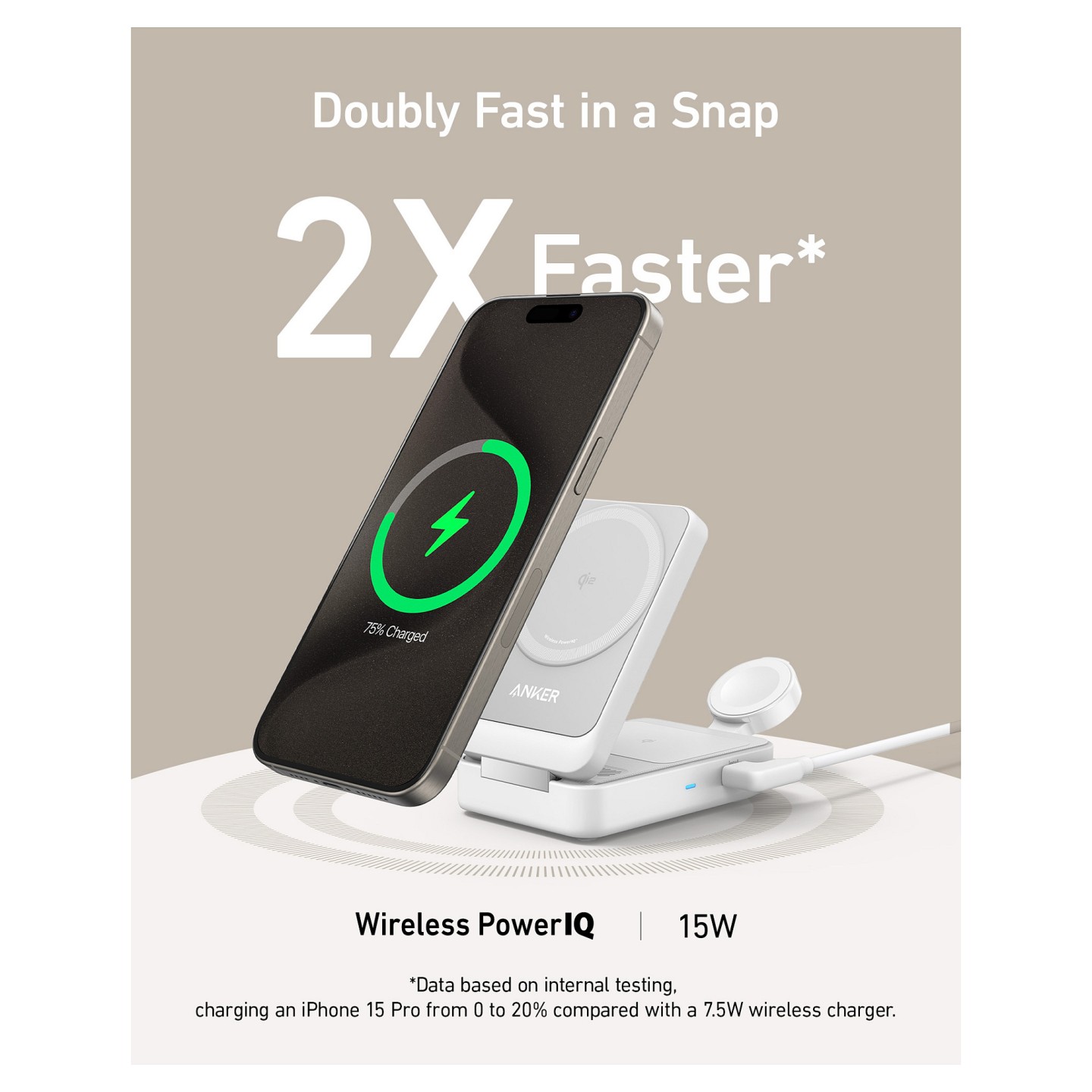 Anker MagGo Wireless Charger 15W 3-in-1 Ladestation — Buy in Cyprus with Fast Delivery