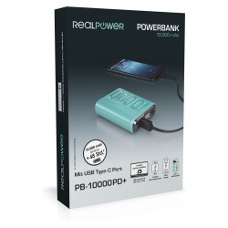 RealPower Powerbank PB-10000 PD+ Nutopia 10.000mAh — Buy in Cyprus with Fast Delivery