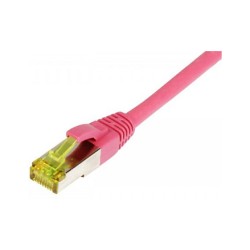 Synergy21 Patchkabel RJ45. CAT6A 500Mhz. 0.15m. magenta. S-STP(S FTP). TPE LSZH(Ultraflex). AWG26. mit CAT7 Rohkabel.