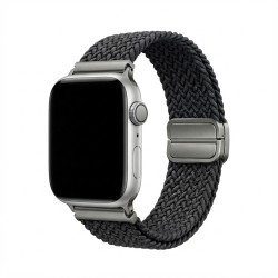Premium Armband für Apple Watch. Schwarz Grau. 40mm. 41mm. 38mm. 42mm (Series 10). GA-MAG-BNDA-P-BGS
