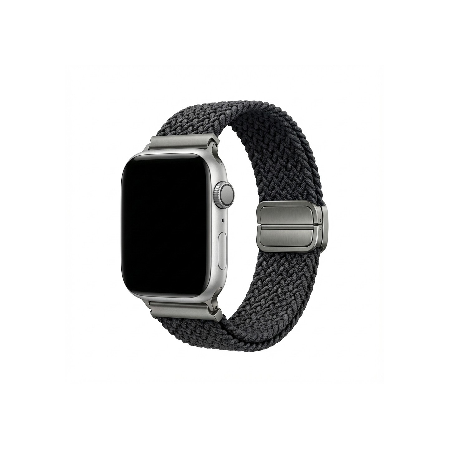 Premium Armband für Apple Watch. Schwarz Grau. 40mm. 41mm. 38mm. 42mm (Series 10). GA-MAG-BNDA-P-BGS