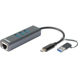 Buy D-Link DUB-2332 - USB-C to Gigabit Ethernet Adapter - 3x USB 3.0 Type-A Port... in Cyprus, Nicosia, Limassol, Larnaka, Pafos
