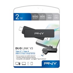 STICK USB Flash 2 TB - PNY OTG DUO LINK V3 - Type-A Type-C — Buy in Cyprus with Fast Delivery