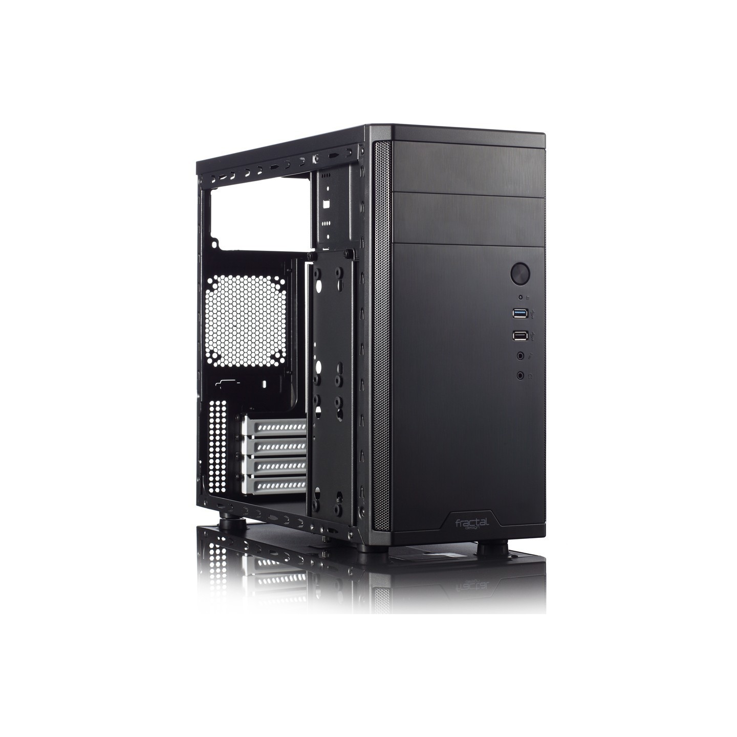 Fractal Design Core 1100 - Mini Tower Case (Micro-ATX / Mini-ITX) - Black, 350mm GPU, 148mm CPU Cooler