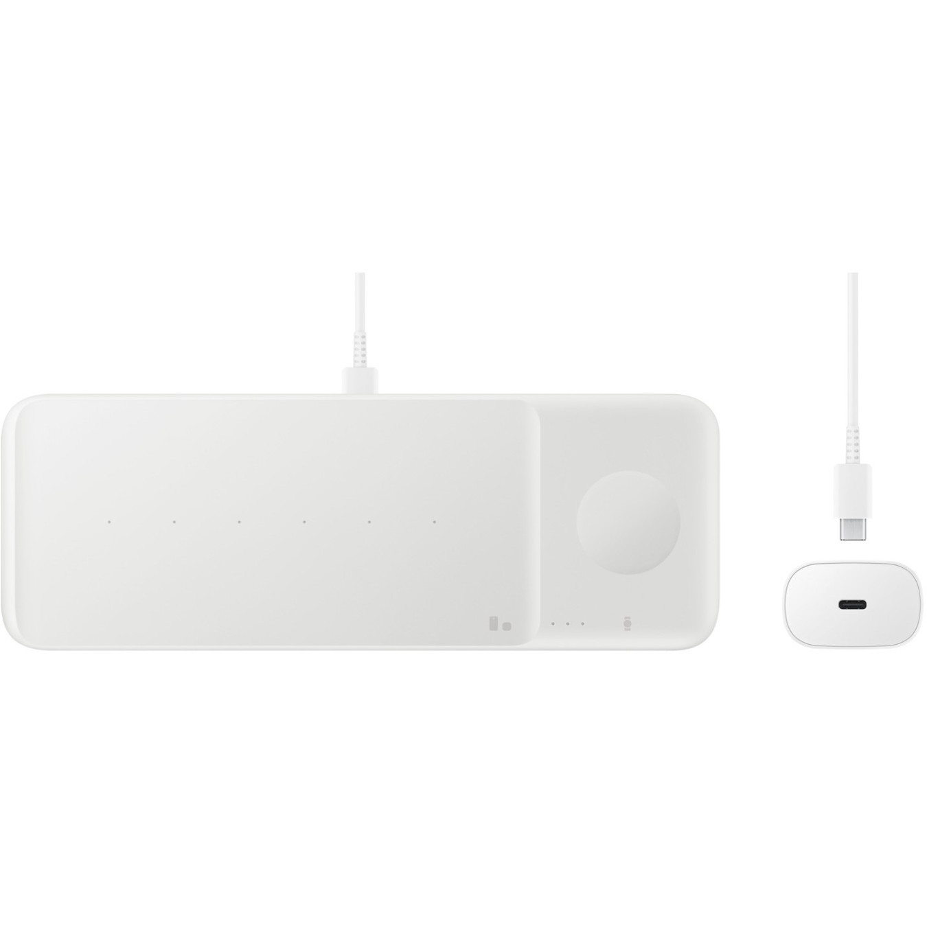 Samsung Wireless Charger Trio Pad - EP-P6300 - 3-in-1 Wireless Charging Pad, White, USB-C — Buy in Cyprus with Fast Delivery