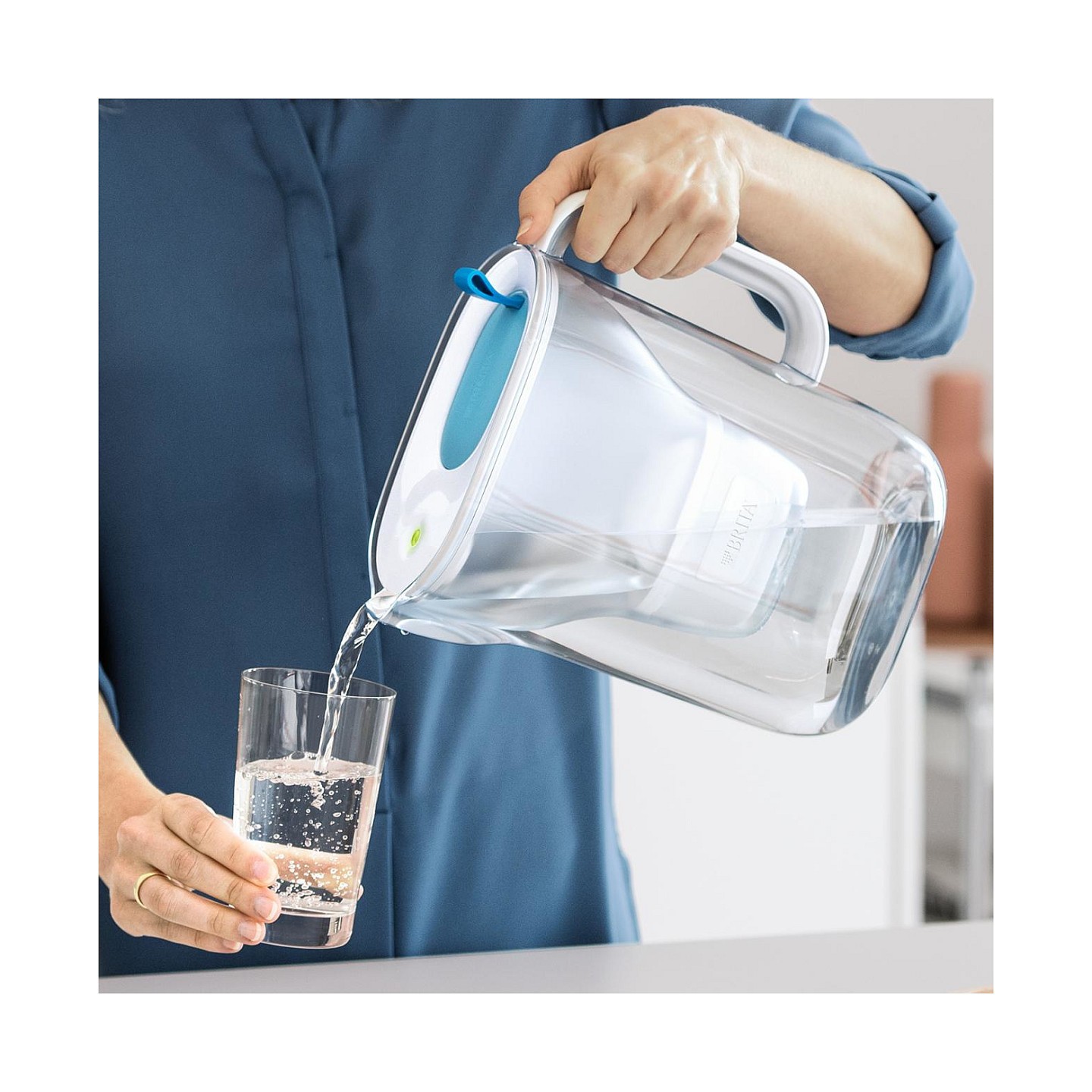 BRITA Tischwasserfilter Style eco blau inkl. 1 Filter — Buy in Cyprus with Fast Delivery