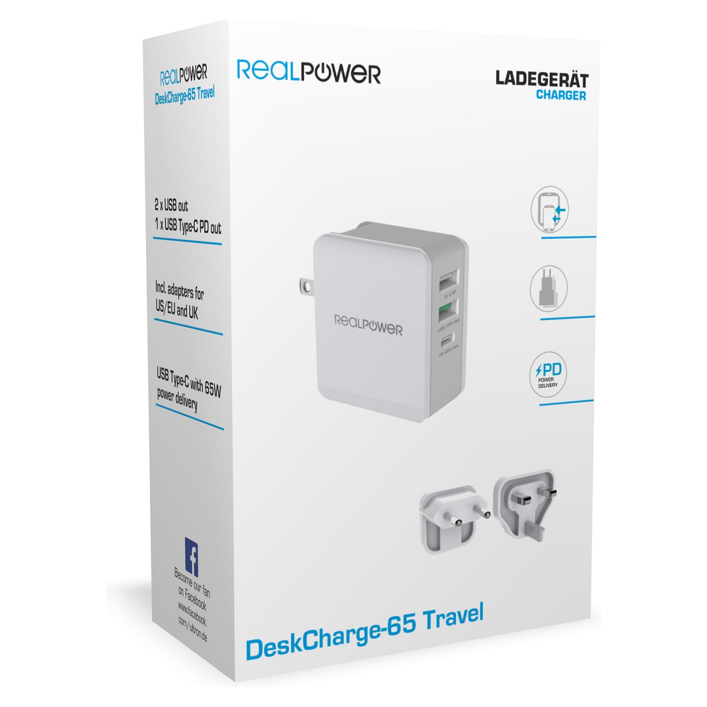 RealPower Ladegerät DeskCharge-65 Travel 65W — Buy in Cyprus with Fast Delivery