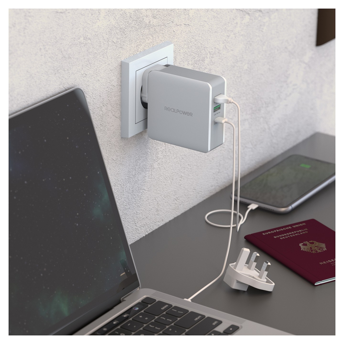 RealPower Ladegerät DeskCharge-65 Travel 65W — Buy in Cyprus with Fast Delivery