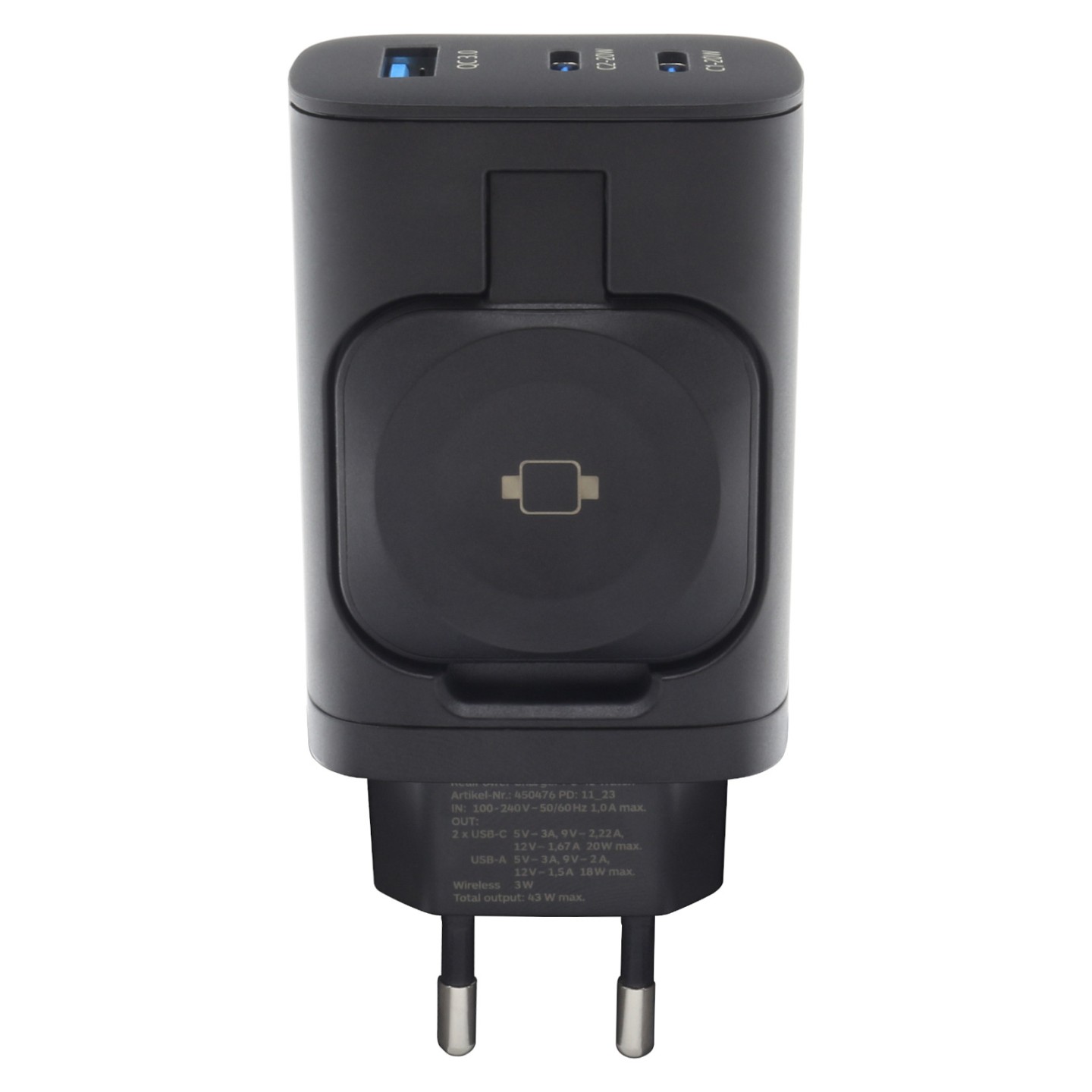 RealPower PC-43 Watch 43 Watt Ladegerät.2x Type-C.1x USB-A — Buy in Cyprus with Fast Delivery
