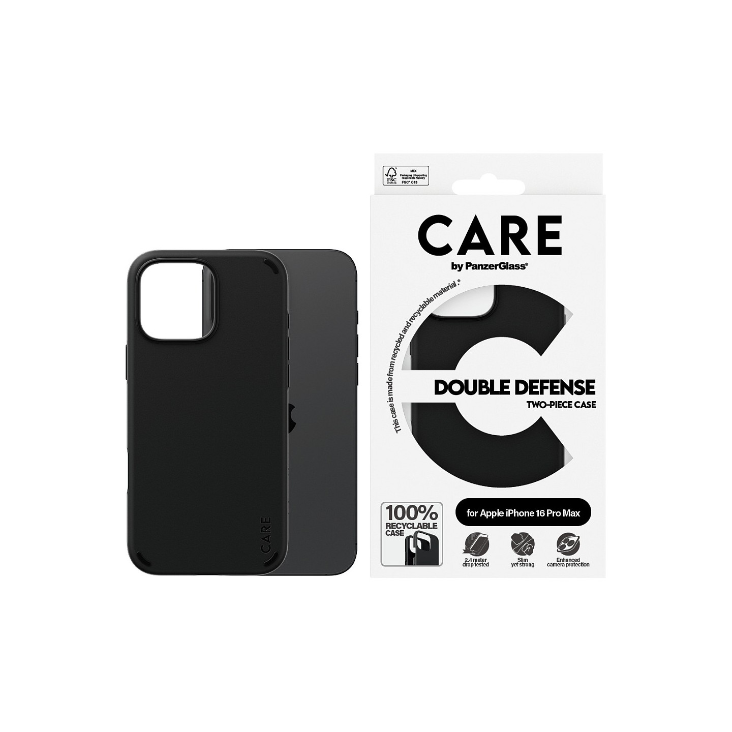 CARE Case Feature Double Defence Black iPhone 16 Pro Max — Buy in Cyprus with Fast Delivery