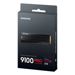 M.2. SAMSUNG 9100 PRO Heatsink NVMe 2TB PCIe 5.0 14.800 MB s Lesen 13.400 MB s Schreiben Interne SSD fr PC-Gaming