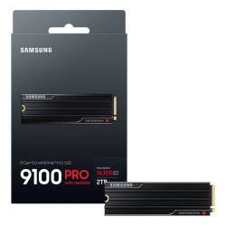 M.2. SAMSUNG 9100 PRO Heatsink NVMe 2TB PCIe 5.0 14.800 MB s Lesen 13.400 MB s Schreiben Interne SSD fr PC-Gaming