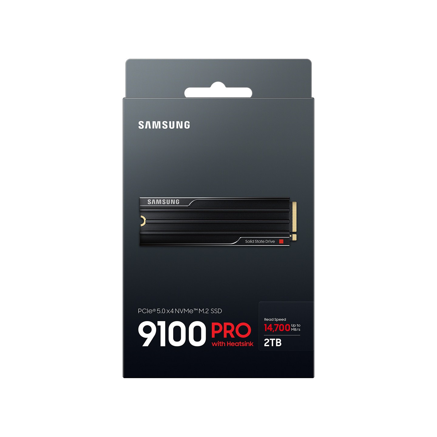 M.2. SAMSUNG 9100 PRO Heatsink NVMe 2TB PCIe 5.0 14.800 MB s Lesen 13.400 MB s Schreiben Interne SSD fr PC-Gaming