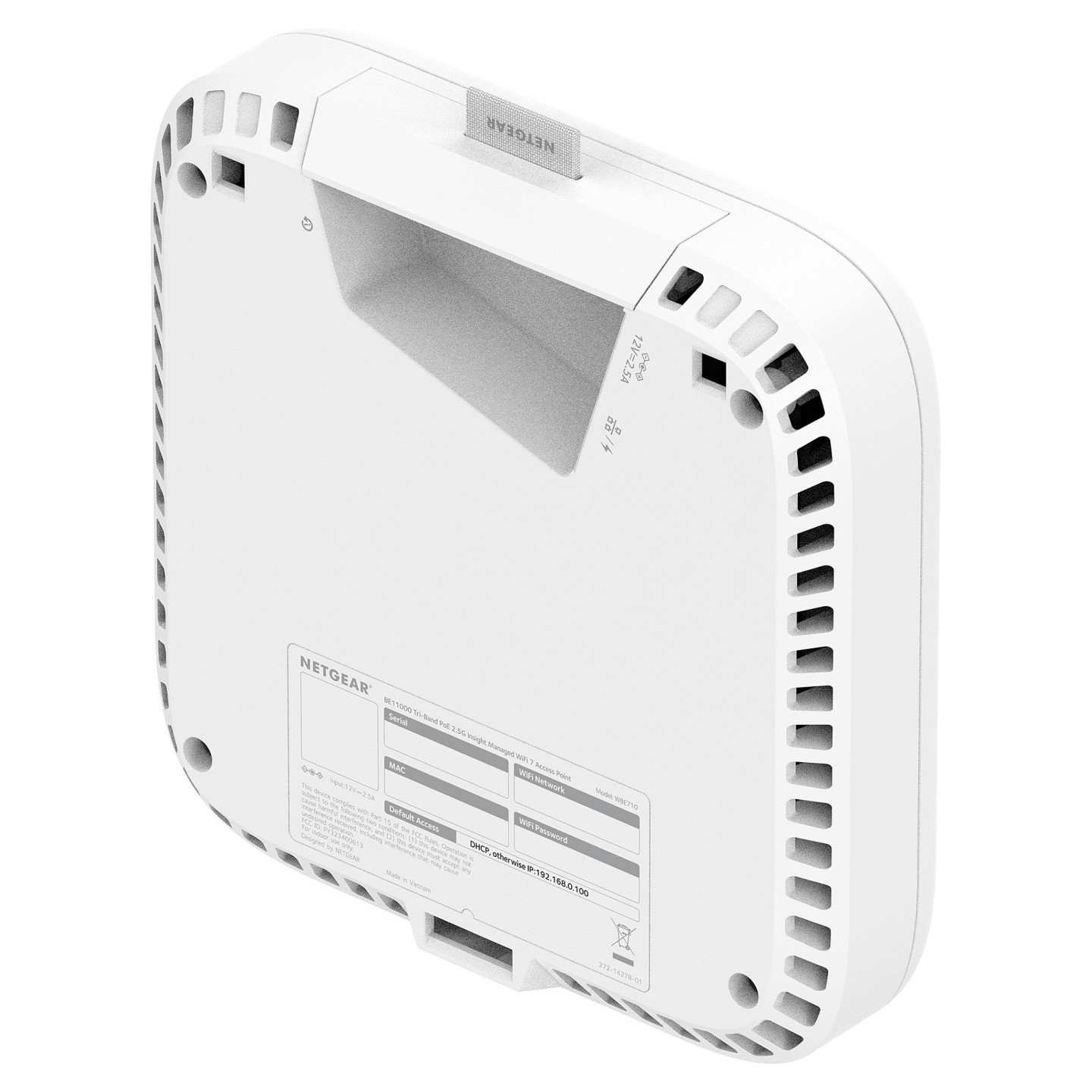 NETGEAR Business WBE718 - Accesspoint - Wi-Fi 7 - Wi-Fi 6 - Wi-Fi 7 - 2.4 GHz. 5 GHz. 6 GHz - Cloud-verwaltet - Wand-...