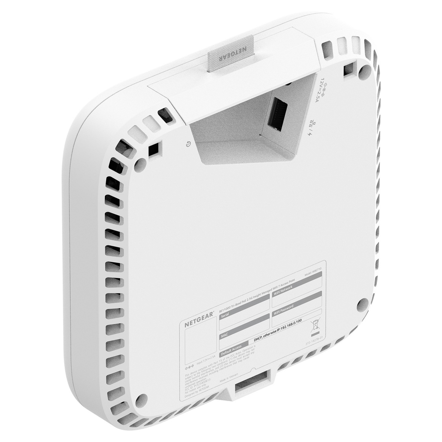 NETGEAR Business WBE718 - Accesspoint - Wi-Fi 7 - Wi-Fi 6 - Wi-Fi 7 - 2.4 GHz. 5 GHz. 6 GHz - Cloud-verwaltet - Wand-...