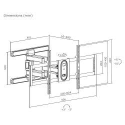 Equip Wandhalterung 43'-100' 1TFT V.bewegl.2Gelenke 60Kg sw retail — Buy in Cyprus with Fast Delivery