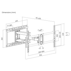 Equip Wandhalterung 43'-100' 1TFT V.bewegl.2Gelenke 60Kg sw retail — Buy in Cyprus with Fast Delivery