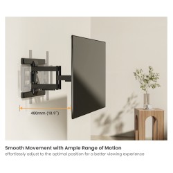 Equip Wandhalterung 43'-100' 1TFT V.bewegl.2Gelenke 60Kg sw retail — Buy in Cyprus with Fast Delivery