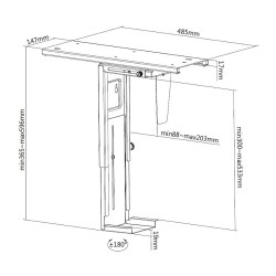 Equip PC-Halterung für Untertischmontage 360° 10Kg schwarz retail — Buy in Cyprus with Fast Delivery