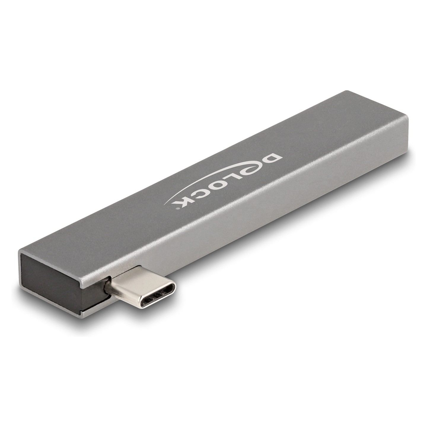 DELOCK 3 Port Slim USB Hub mit USB Type-C zu 1 x USB 5 Gbps USB Type-C + 2 x USB 5 Gbps Typ-A