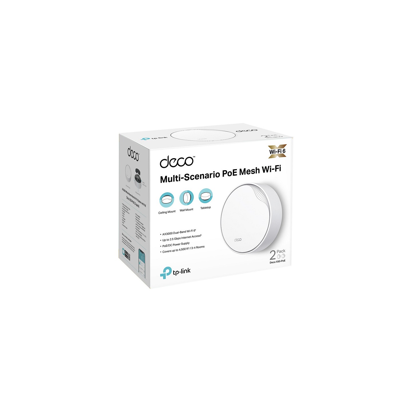 TP-LINK Router DECO X50-POE(2-PACK) Deco X50-PoE Doppelpack wei — Buy in Cyprus with Fast Delivery