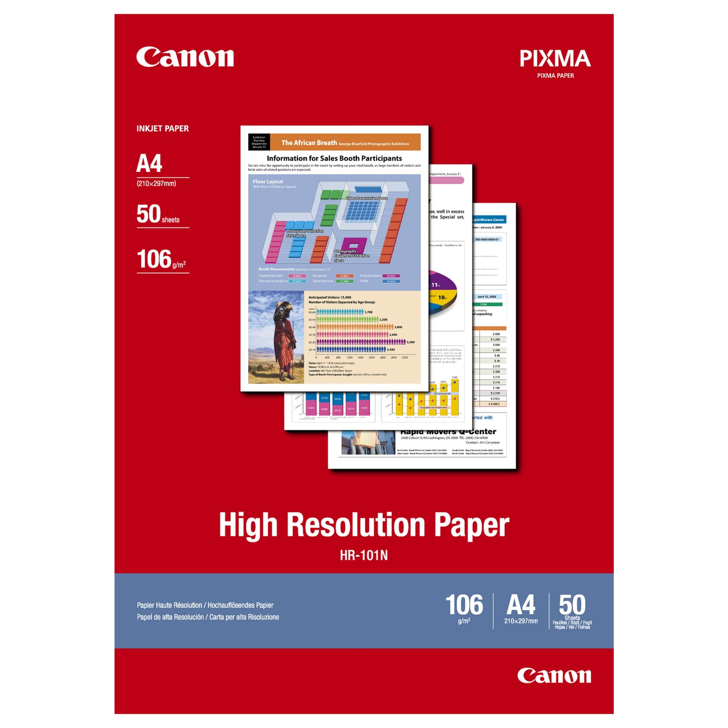 CANON HR-101 high resolution Papier inkjet 110g m2 A4 50 Blatt 1er-Pack — Buy in Cyprus with Fast Delivery