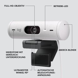 Buy Logitech Brio 500 - Full HD 1080p Webcam, 60 fps, 90° FOV, Privacy Shutter ... in Cyprus, Nicosia, Limassol, Larnaka, Pafos