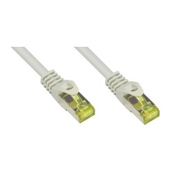 GoodConnections RJ45 Patchkabel mit Cat. 7 Rohkabel und Rastnasenschutz (). S FTP. PiMF. halogenfrei. 500MHz. OFC. gr...