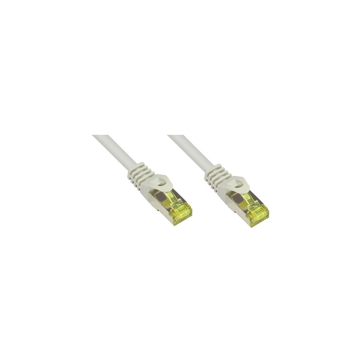 GoodConnections RJ45 Patchkabel mit Cat. 7 Rohkabel und Rastnasenschutz (). S FTP. PiMF. halogenfrei. 500MHz. OFC. gr...