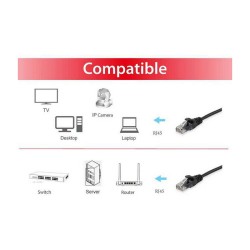 Equip Patchkabel Cat6 U UTP 2xRJ45 0.15m schwarz Polybeutel — Buy in Cyprus with Fast Delivery