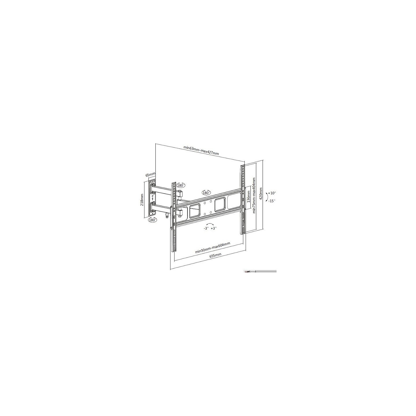 Equip Wandhalterung 37'-70' 1TFT gelenkig 4Gelenke 35Kg sw retail — Buy in Cyprus with Fast Delivery
