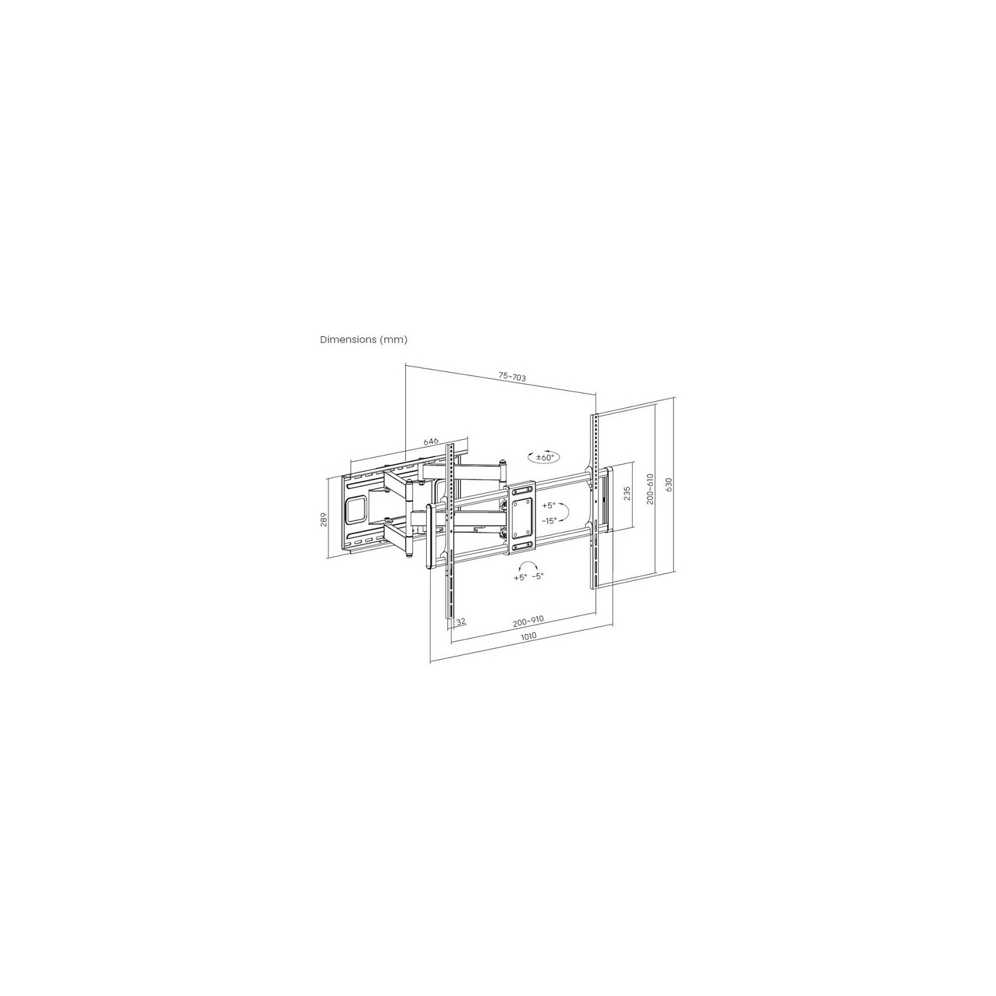 Equip Wandhalterung 37'-70' 1TFT gelenkig 4Gelenke 35Kg sw retail — Buy in Cyprus with Fast Delivery