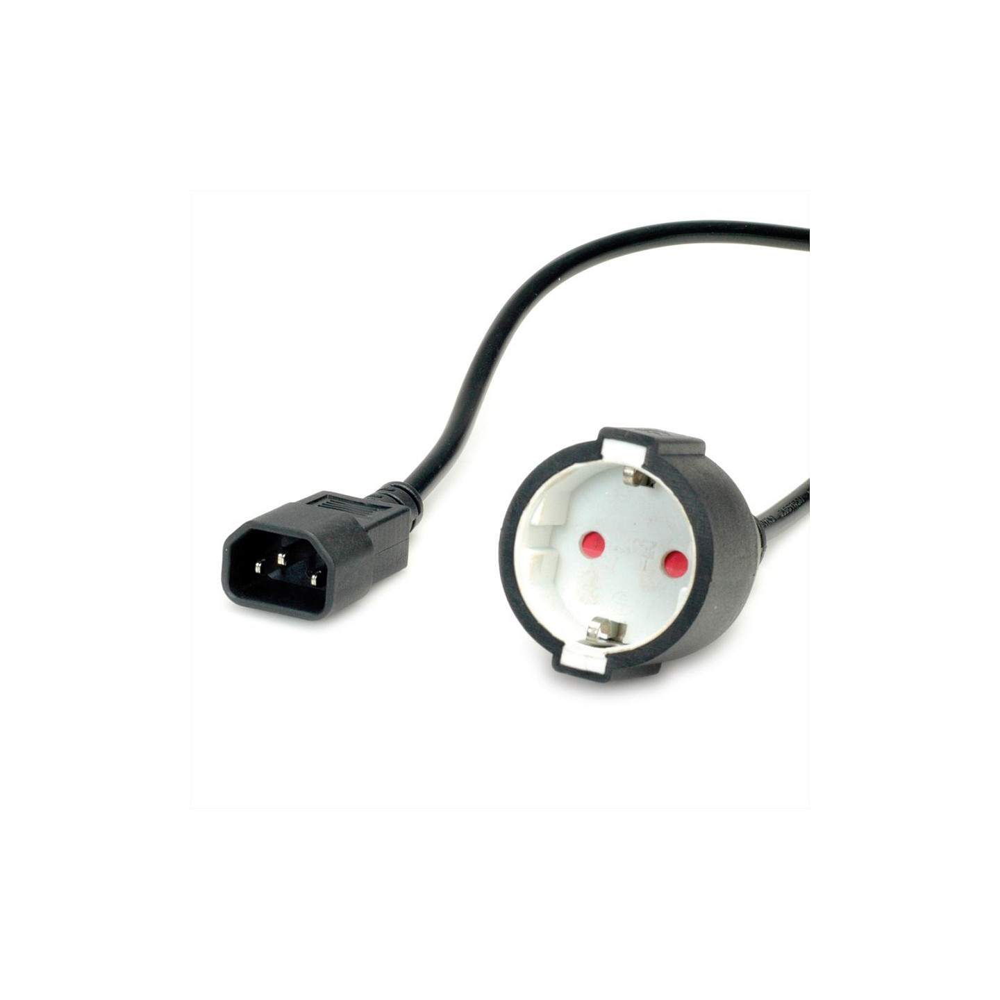 VALUE Netzkabel. C14 auf CEE7 3. max. 10A (2300W). nur fr Verwendung an USV. schwarz. 0.3 m — Buy in Cyprus with Fast Delivery