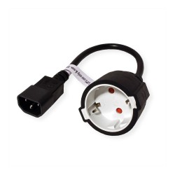VALUE Netzkabel. C14 auf CEE7 3. max. 10A (2300W). nur fr Verwendung an USV. schwarz. 0.3 m — Buy in Cyprus with Fast Delivery