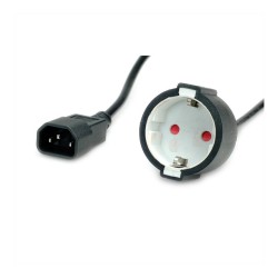 VALUE Netzkabel. C14 auf CEE7 3. max. 10A (2300W). nur fr Verwendung an USV. schwarz. 0.3 m — Buy in Cyprus with Fast Delivery