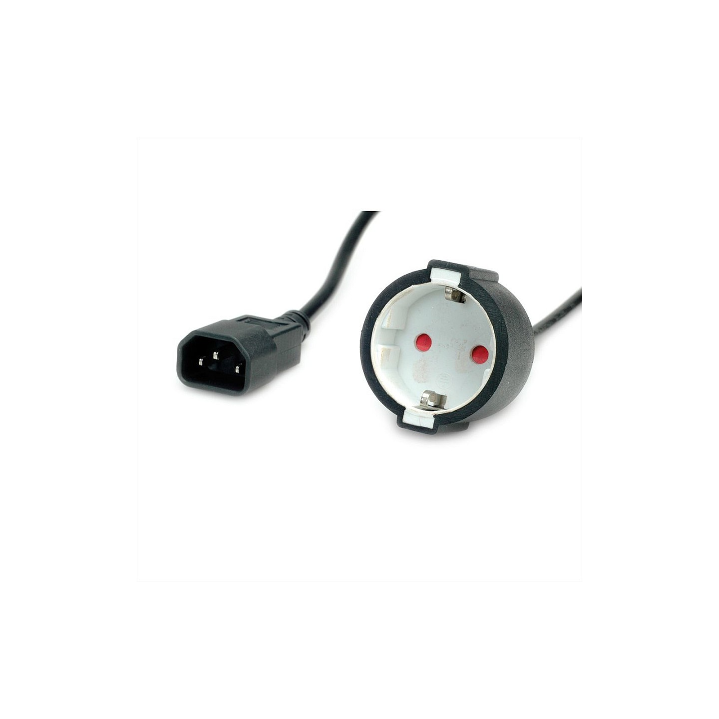 VALUE Netzkabel. C14 auf CEE7 3. max. 10A (2300W). nur fr Verwendung an USV. schwarz. 0.3 m — Buy in Cyprus with Fast Delivery