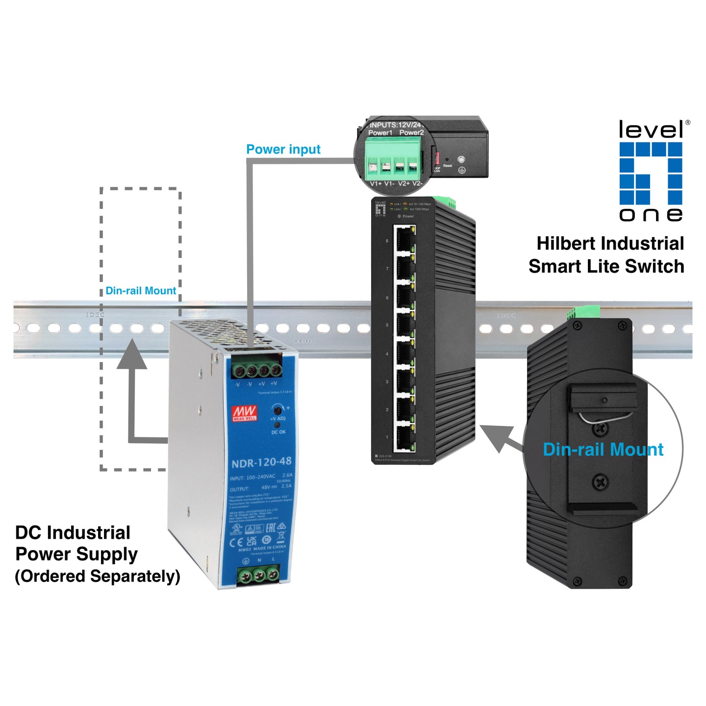 LevelOne IGS-2108 Hilbert 8-Port Gigabit Smart Lite Switch — Buy in Cyprus with Fast Delivery