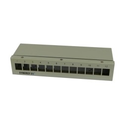 Synergy21 Keystone. Modulträger. Patchpanel für 12x TP-Modul. Aufputz. Metall. Lichtgrau — Buy in Cyprus with Fast Delivery