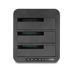 USB Dockingstation für 3 x SATA HDD SSD mit 1:2 Klon Funktion — Buy in Cyprus with Fast Delivery
