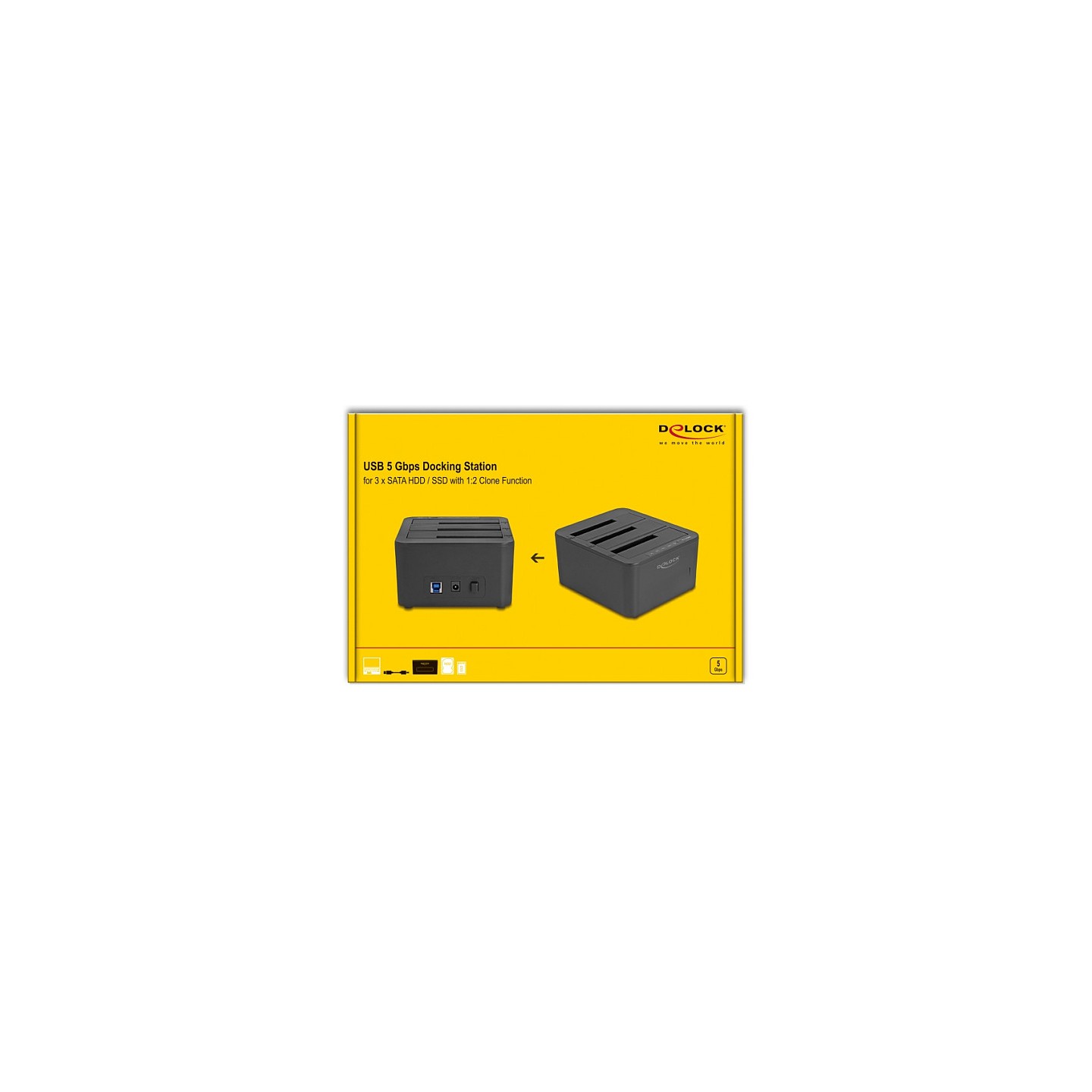 USB Dockingstation für 3 x SATA HDD SSD mit 1:2 Klon Funktion — Buy in Cyprus with Fast Delivery