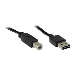 Anschlusskabel USB 2.0 EASY Stecker A an Stecker B. schwarz. 3m. — Buy in Cyprus with Fast Delivery