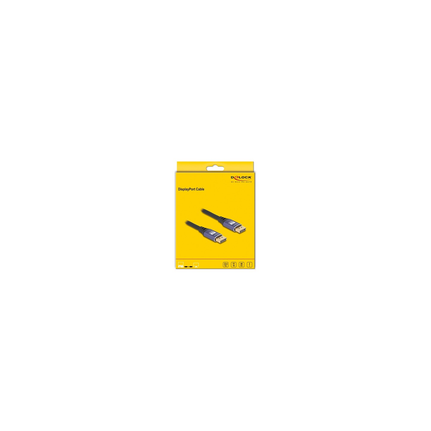 DELOCK DisplayPort Kabel 8K 60 Hz 2m flieder Metall — Buy in Cyprus with Fast Delivery