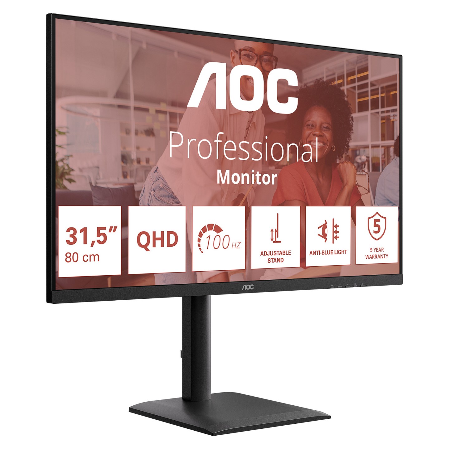 AOC 81.3cm (31.5') Q32E4U 16:09 2xHDMI+DP+USB IPS black — Buy in Cyprus with Fast Delivery