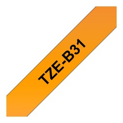 BROTHER P-Touch TZE-B31 schwarz auf neon orange 12mm — Buy in Cyprus with Fast Delivery