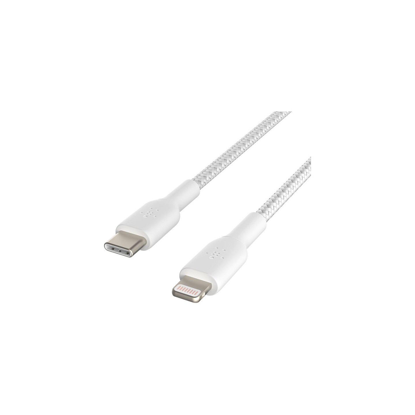 Belkin BoostCharge - Lightning-Kabel - 24 pin USB-C männlich zu Lightning männlich - 2 m - weiß - USB-Stromversorgung...