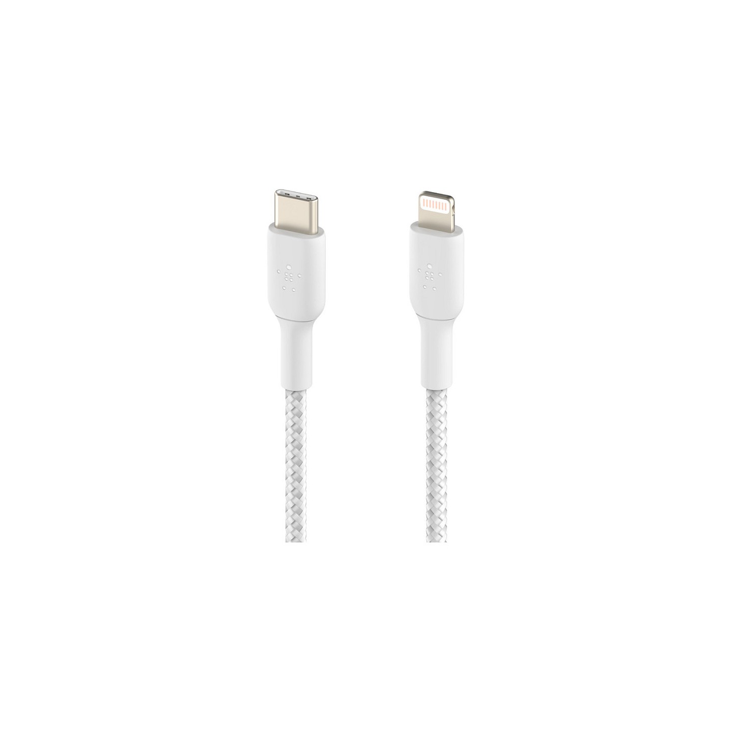 Belkin BoostCharge - Lightning-Kabel - 24 pin USB-C männlich zu Lightning männlich - 2 m - weiß - USB-Stromversorgung...